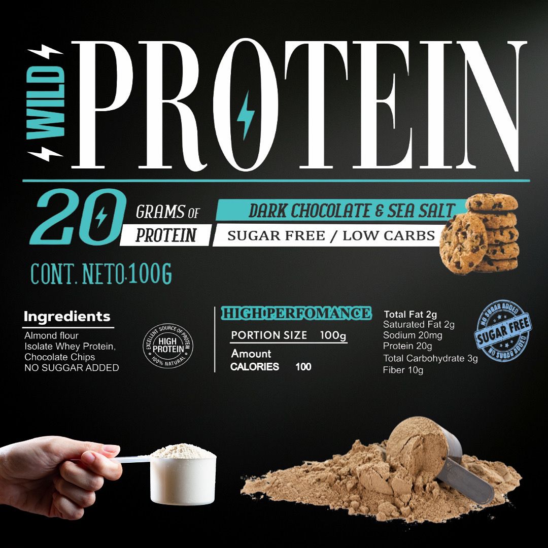 Galletas Proteicas Wild Protein (20g de proteína, Sin Azúcar)